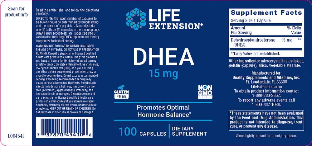 Product image for DHEA 15mg.