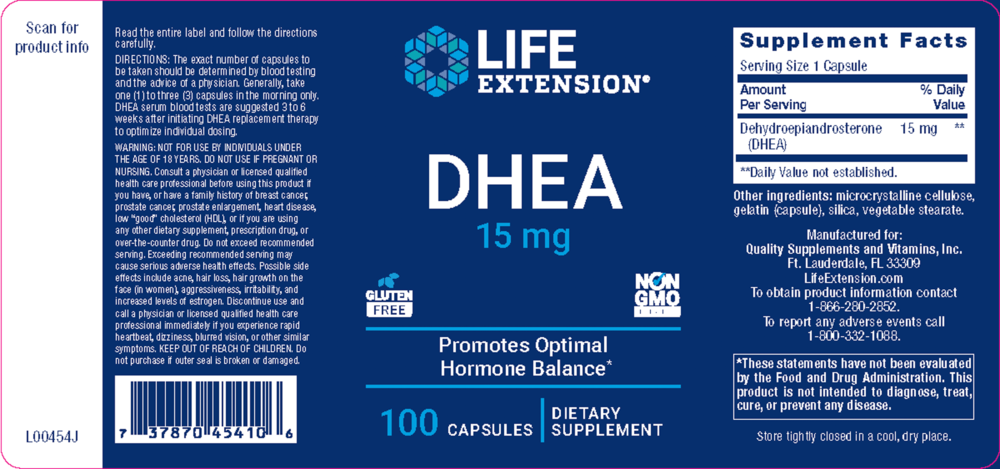 Product image for DHEA 15mg.