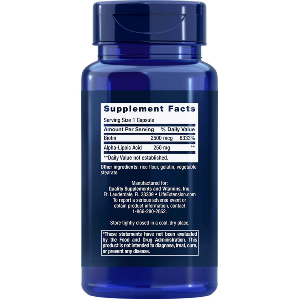 Product image for Alpha-Lipoic Acid with Biotin.