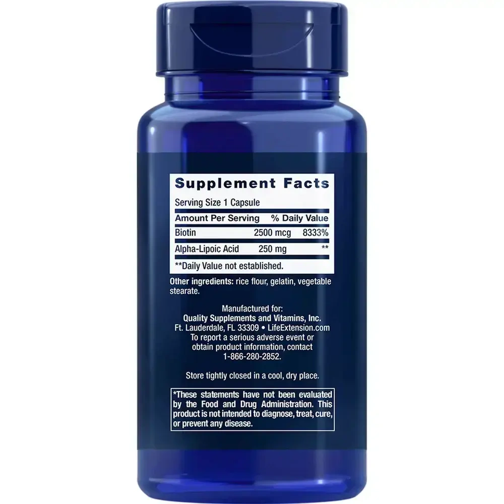 Product image for Alpha-Lipoic Acid with Biotin.