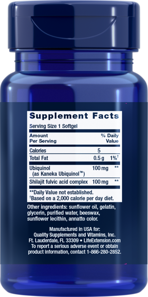 Product image for Super Ubiquinol CoQ10 w/Enhanced Mitochondrial 100mg.