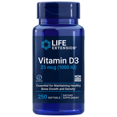 Vitamin D3 1,000IU 250 Softgels