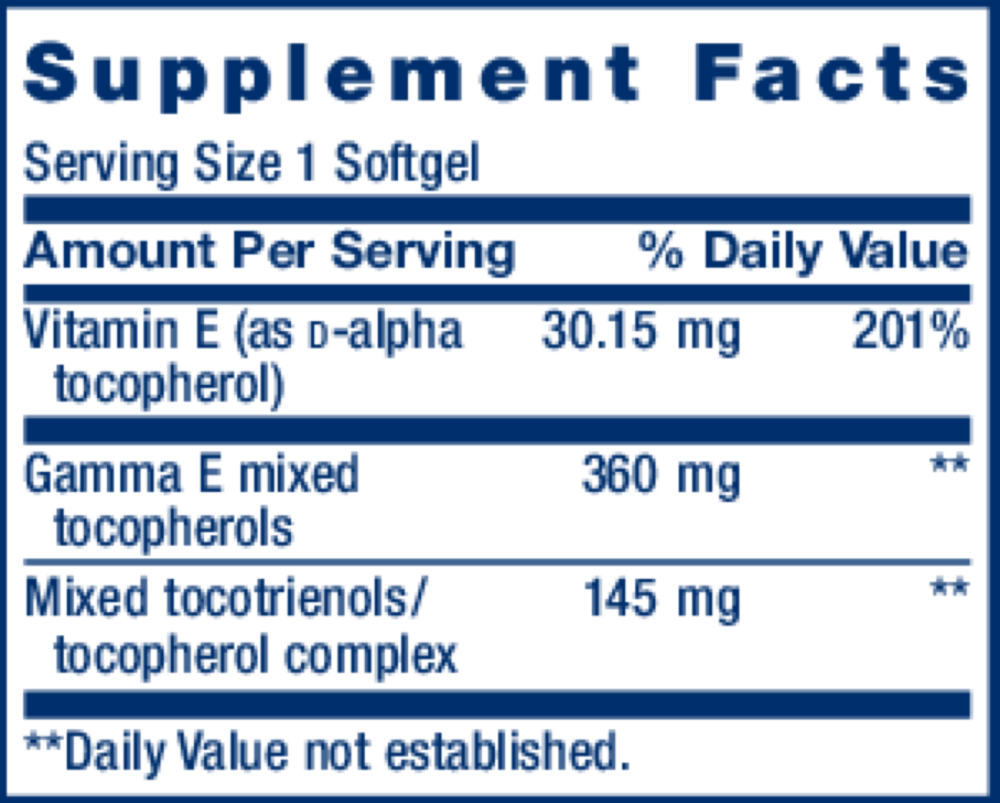 Product image for Gamma E Tocopherol/Tocotrienol.