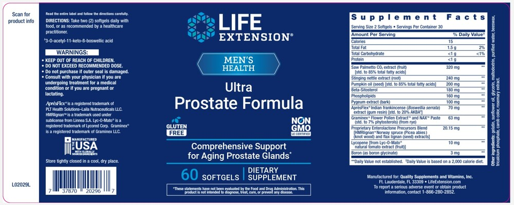 Product image for Ultra Prostate Formula.