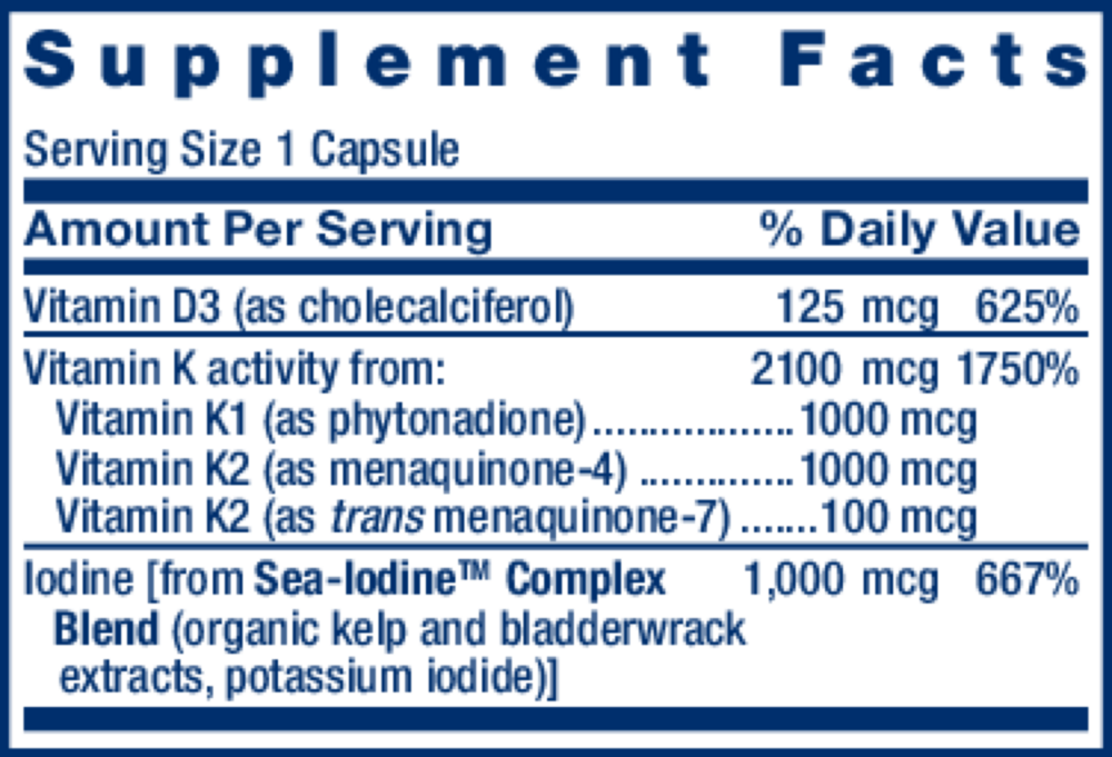 Product image for Vitamins D and K with Sea-Iodine.