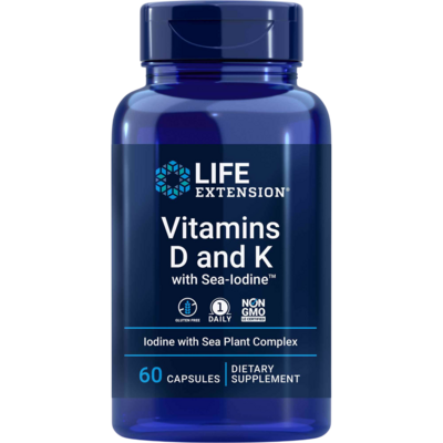 Vitamins D and K with Sea-Iodine 60 capsules