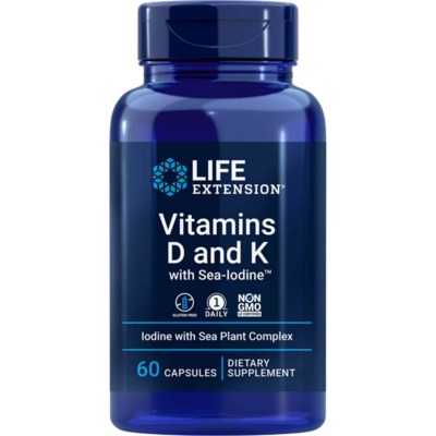 Vitamins D and K with Sea-Iodine 60 capsules