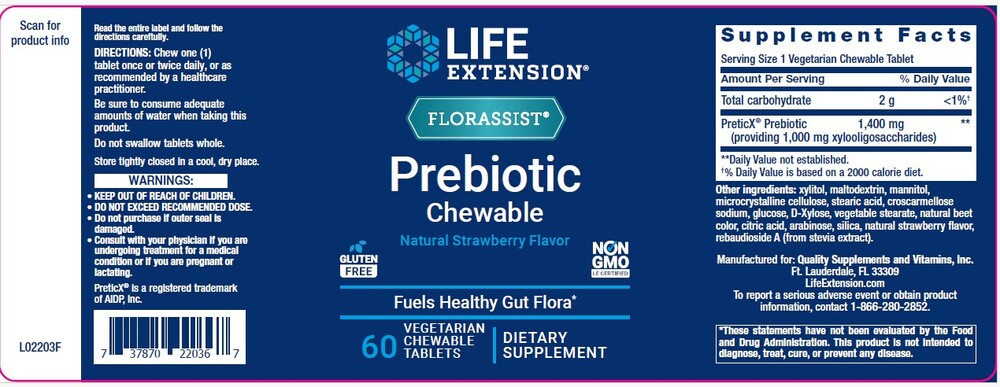 Product image for FLORASSIST Prebiotic Chewable.