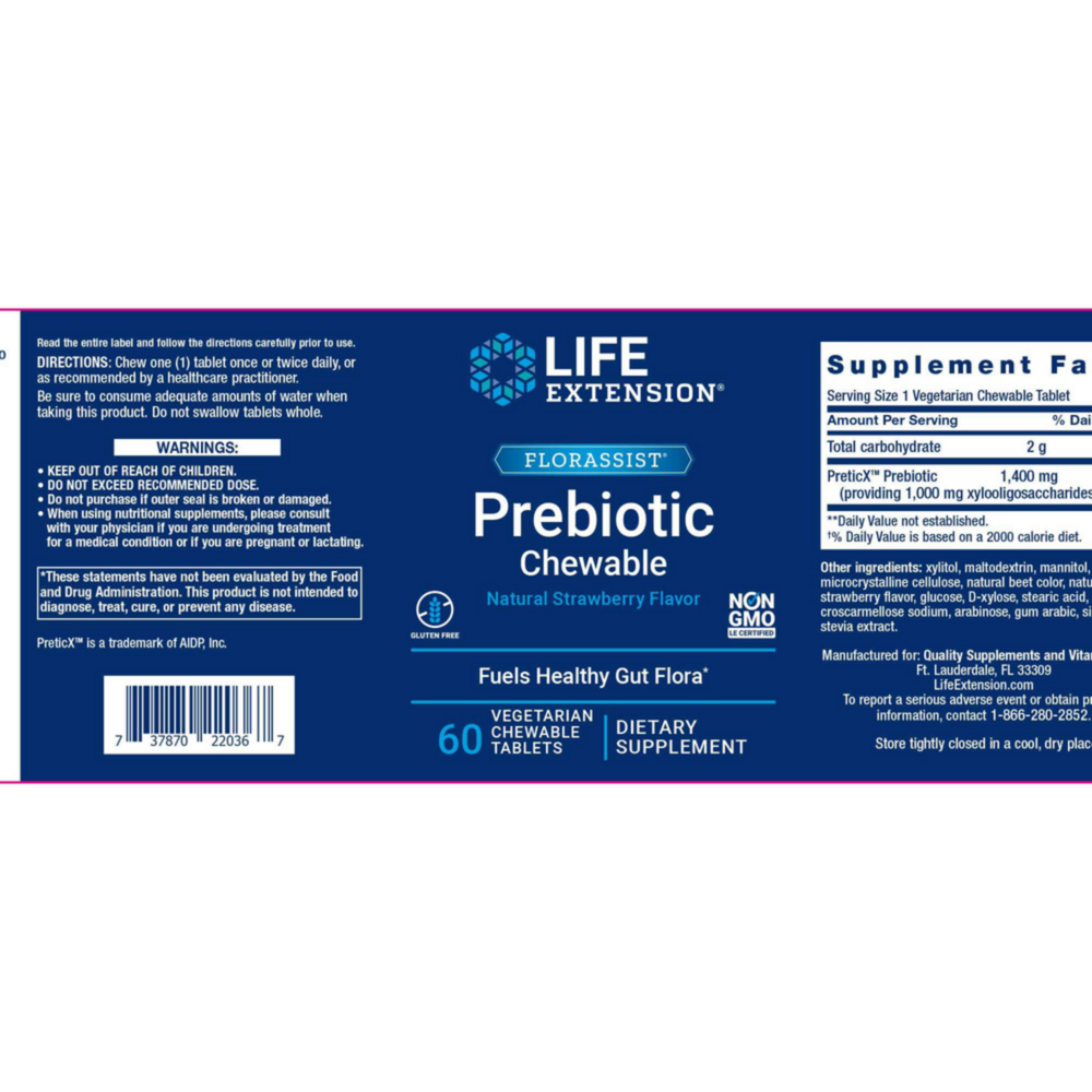 Product image for FLORASSIST Prebiotic Chewable.