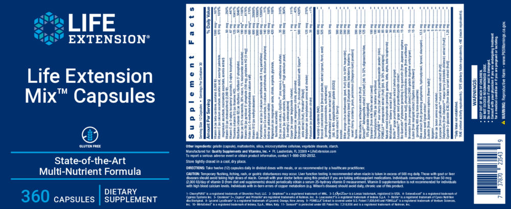 Product image for Life Extension Mix Capsules.