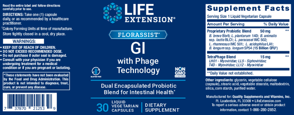 Product image for FLORASSIST GI with Phage Technology.