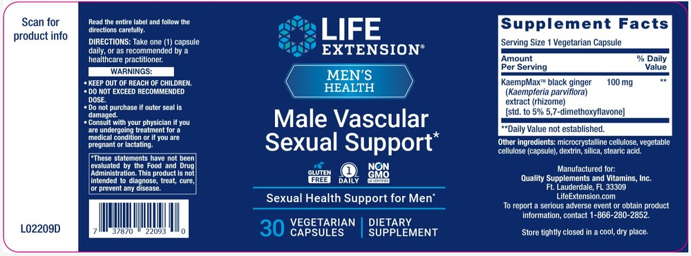 Product image for Male Vascular Sexual Support.