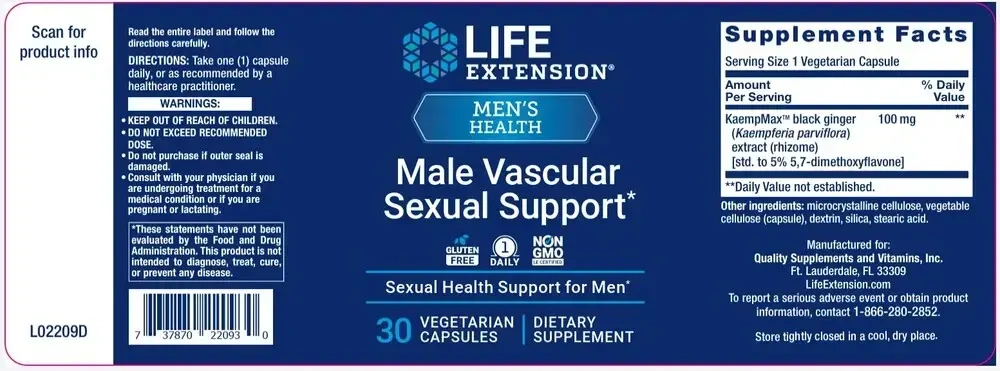 Product image for Male Vascular Sexual Support.