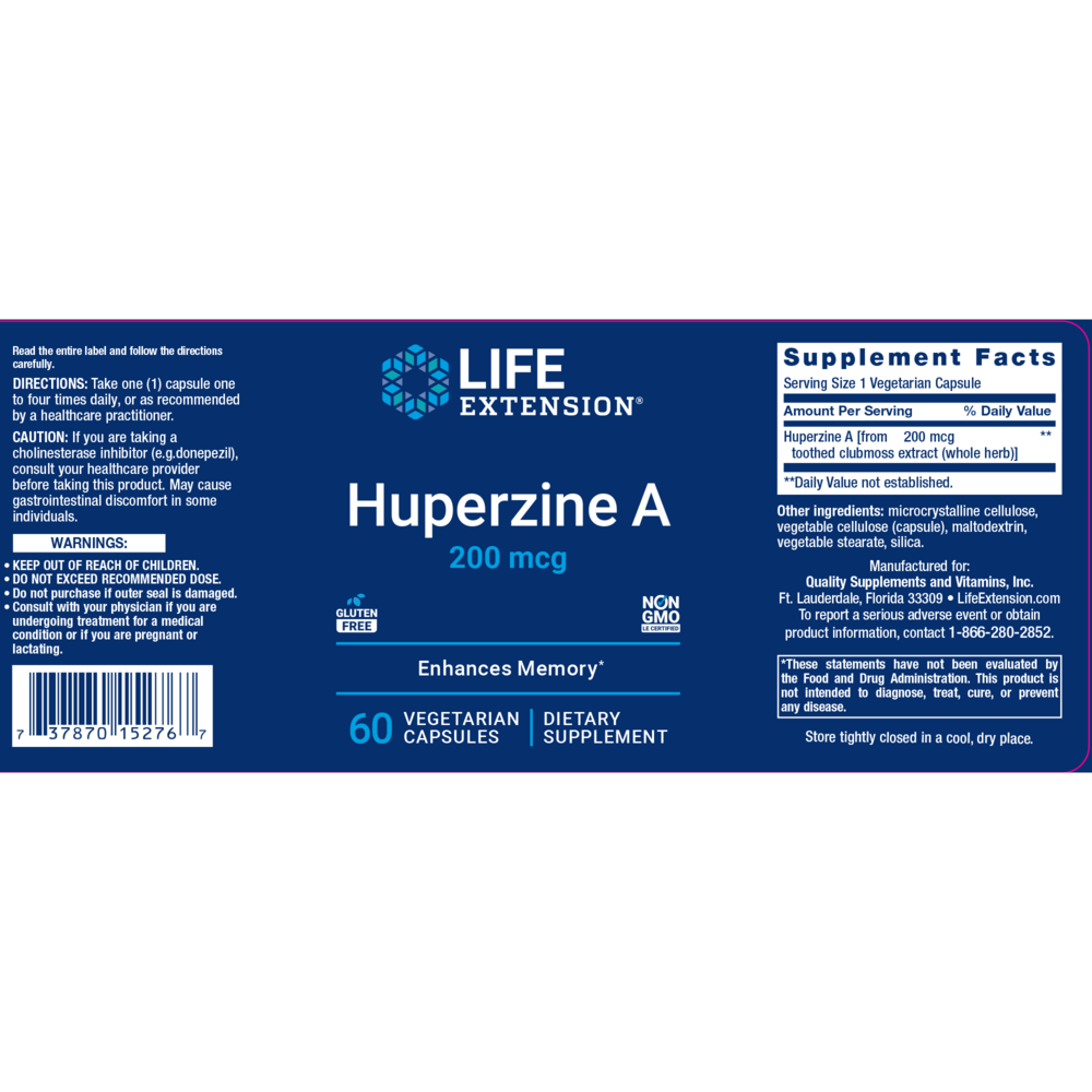 Product image for Huperzine A 200mcg.