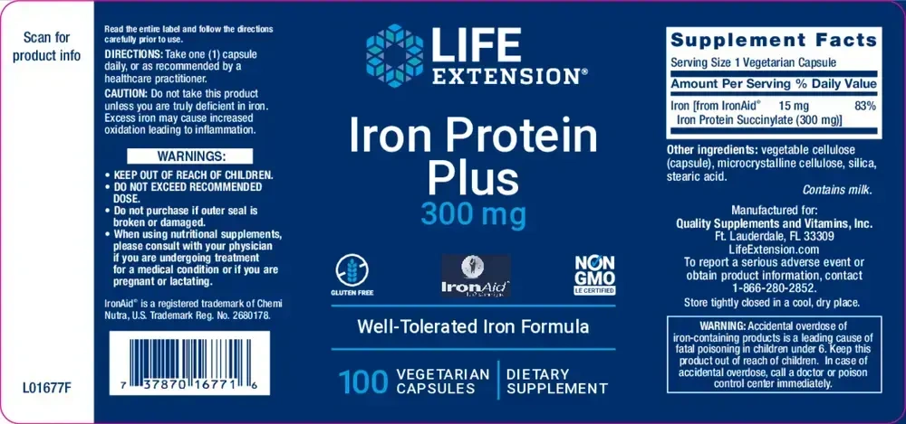 Product image for Iron Protein Plus 300mg.
