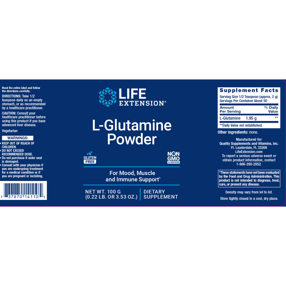 Product image for L-Glutamine Powder.