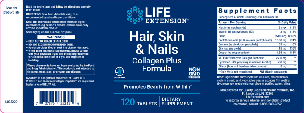 Product image for Hair, Skin &amp; Nails Collagen Plus Formula.