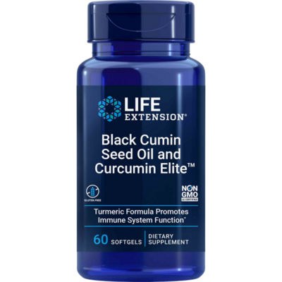 Black Cumin Seed Oil and Curcumin Elite™ Turmeric Extract 60 Softgels