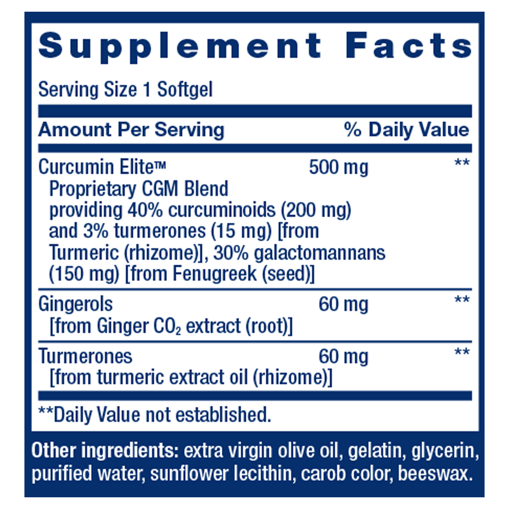 Product image for Advanced Curcumin Elite™ Turmeric Extract, Ginger &amp; Turmerones.