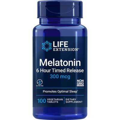Melatonin 6 Hour Timed Release 300 mcg 100 tablets