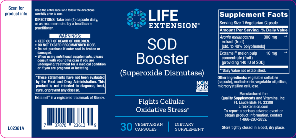 Product image for SOD Booster (Superoxide Dismutase).