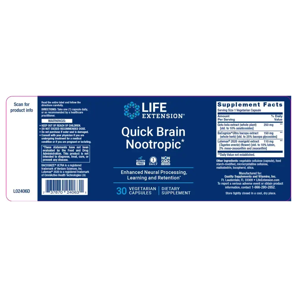 Product image for Quick Brain Nootropic.