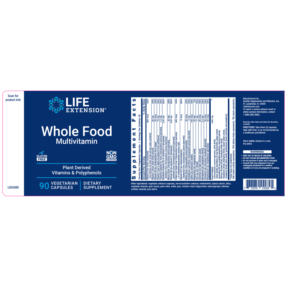 Product image for Whole Food Multivitamin.