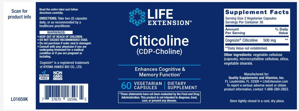 Product image for Citicoline (CDP-Choline).
