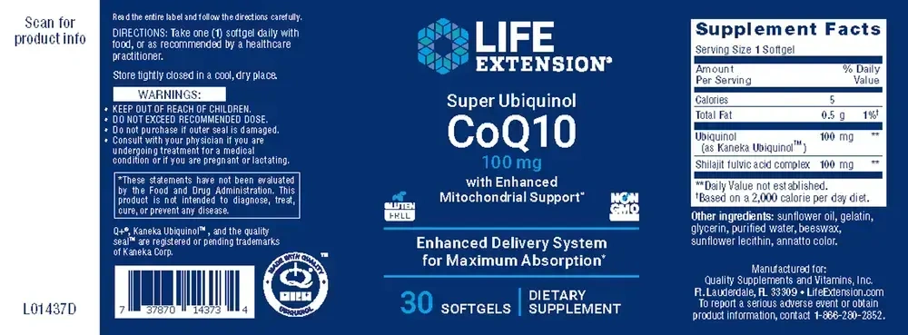Product image for Super Ubiquinol CoQ10 with Enhanced Mitochondrial Support™.
