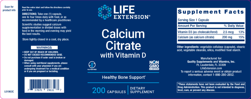 Product image for Calcium Citrate with Vitamin D.