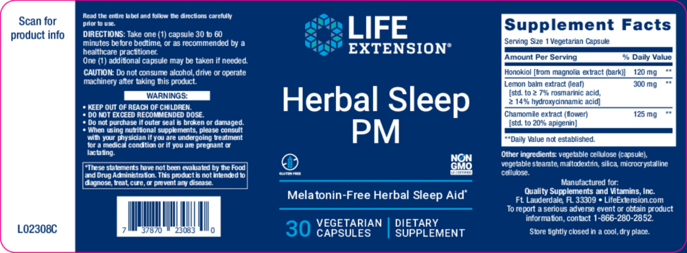 Product image for Herbal Sleep PM.