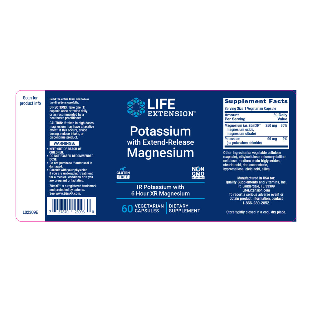 Product image for Potassium with Extend-Release Magnesium.