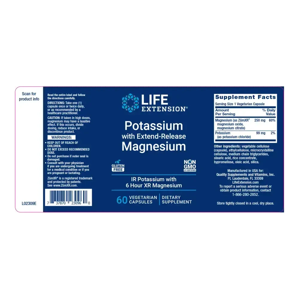 Product image for Potassium with Extend-Release Magnesium.