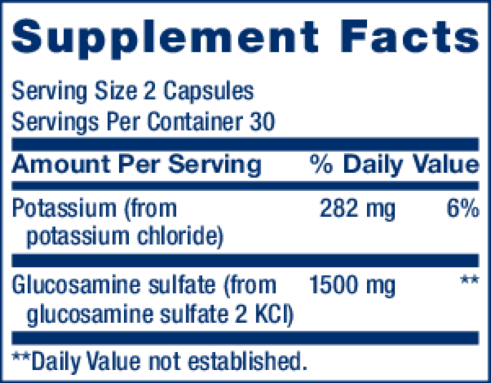 Product image for Glucosamine Sulfate 750mg.