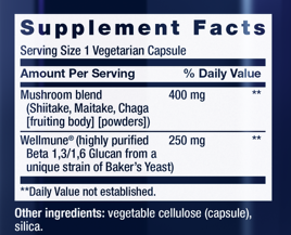 Product image for Mushroom Immune with Beta Glucans.