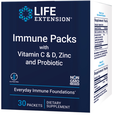 Immune Packs with Vitamin C & D, Zinc and Probiotic
