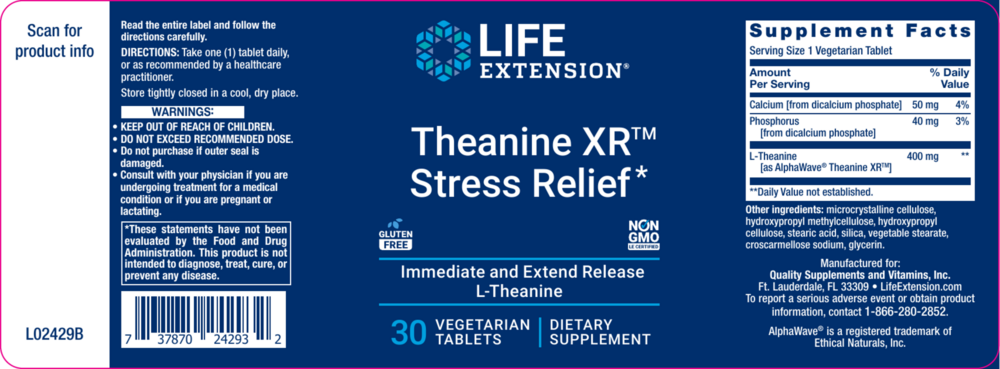 Product image for Theanine XR™ Stress Relief *.
