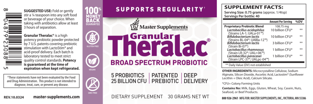 Product image for Granular Theralac.