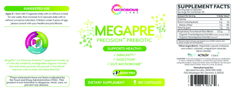 Product image for Megapre Dairy Free Capsules.