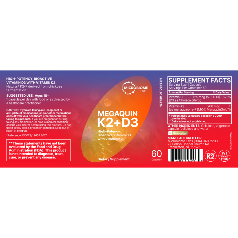 Product image for Megaquin K2+D3.