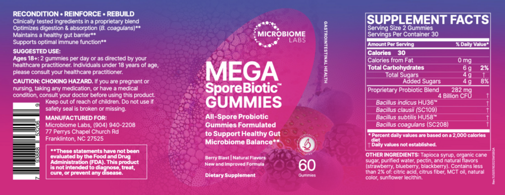 Product image for MegaSporeBiotic Gummies.