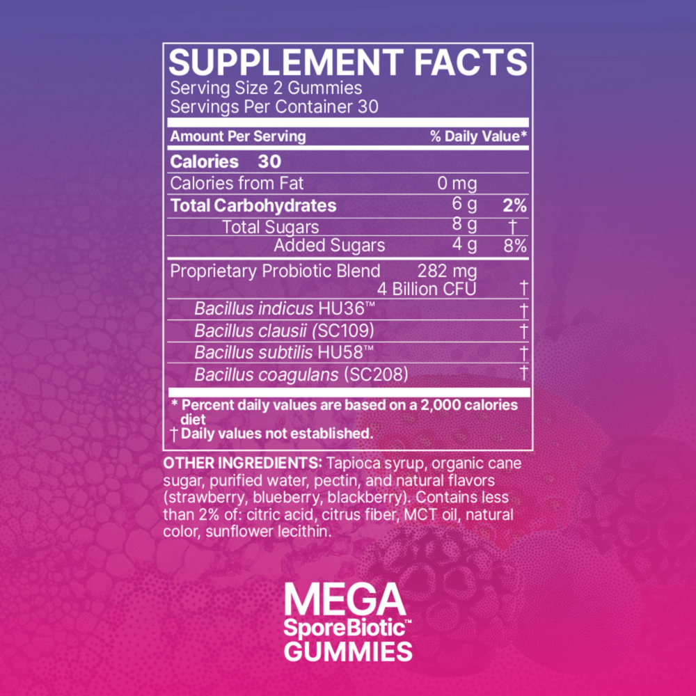 Product image for MegaSporeBiotic Gummies.