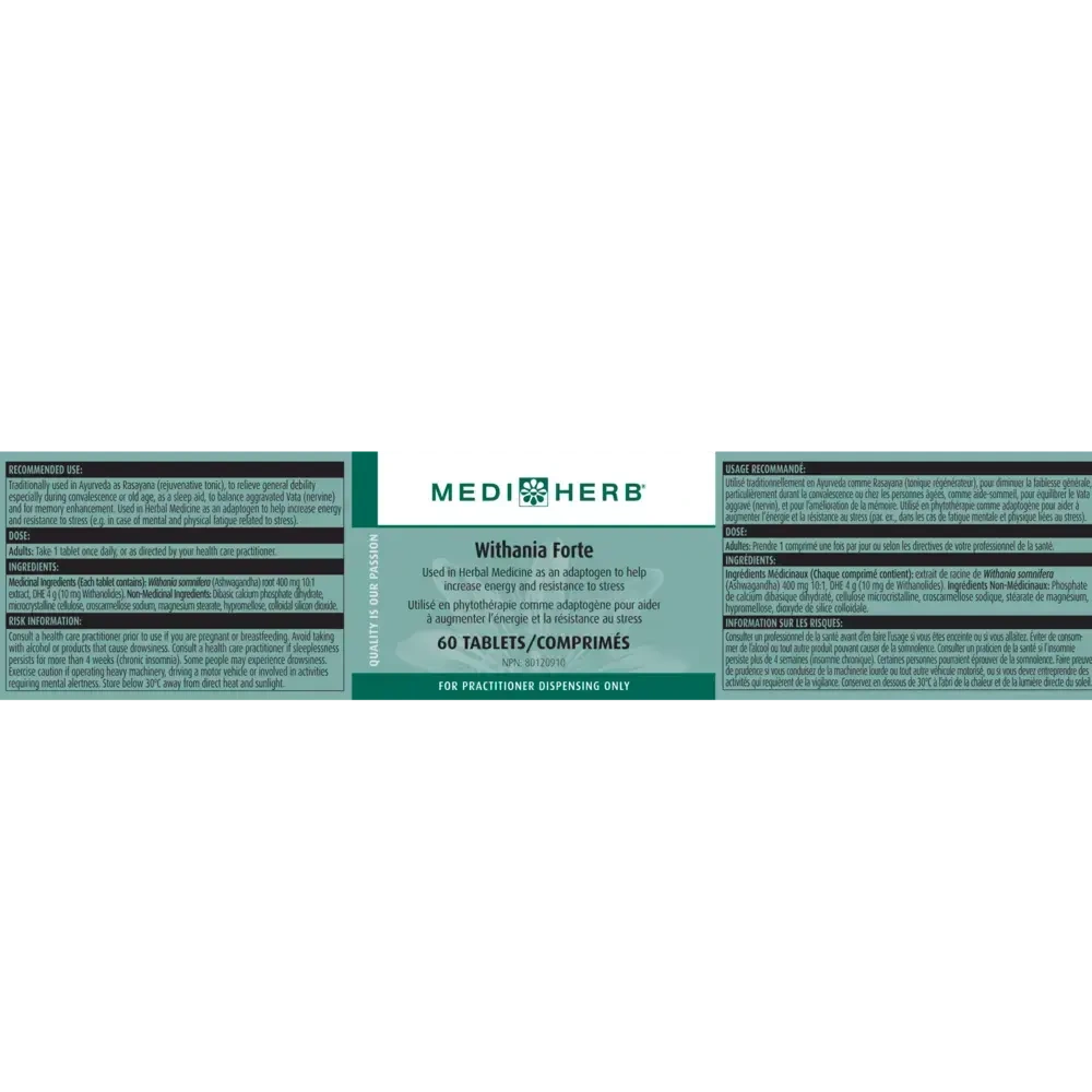 Product image for Withania Forte.