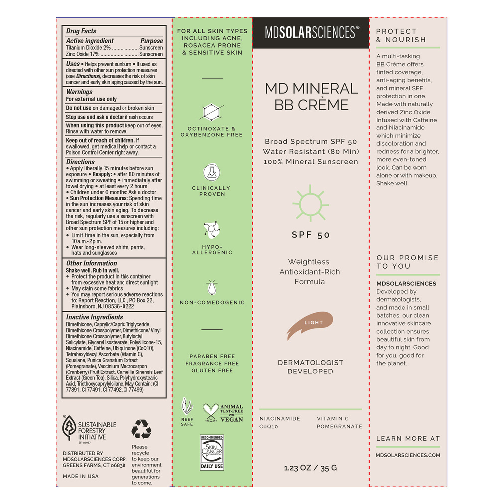 Product image for MD Mineral BB Creme Light SPF 50.