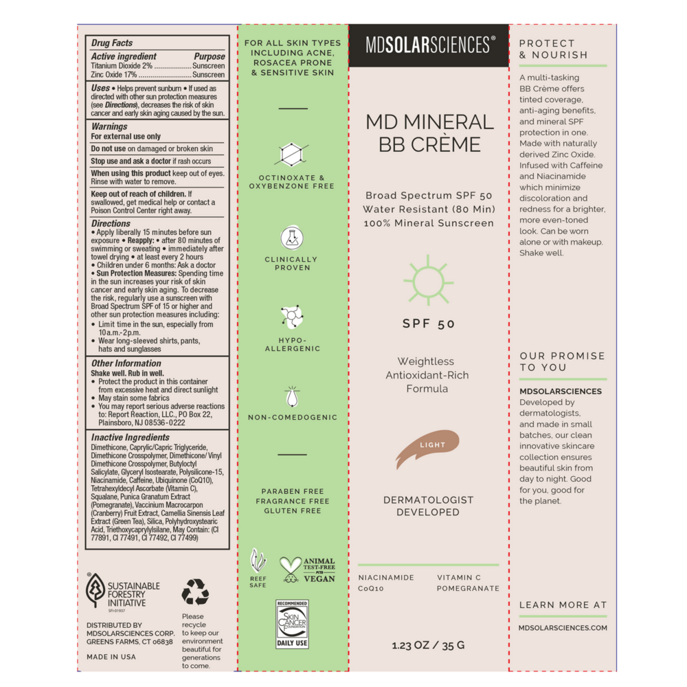 Product image for MD Mineral BB Creme Light SPF 50.