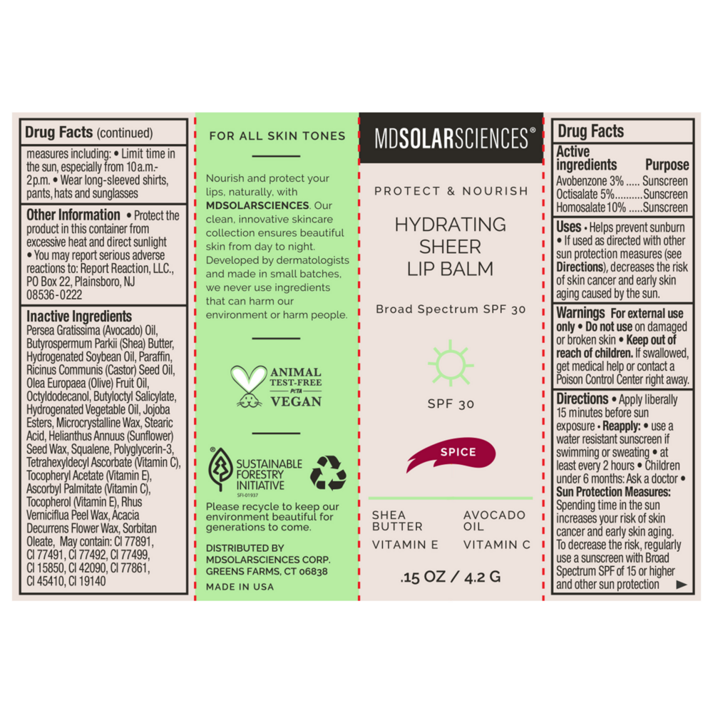 Product image for Hydrating Sheer Lip Balm Spice SPF 30.