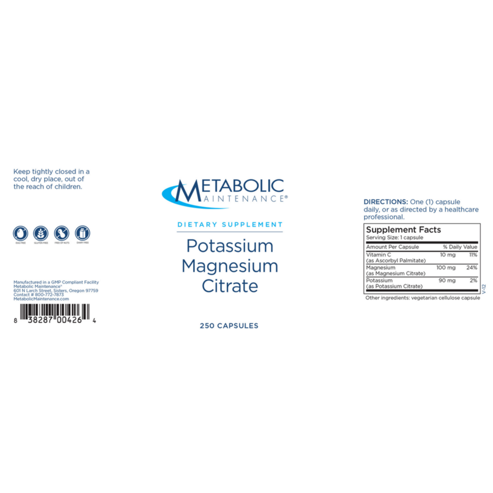 Product image for Potassium Magnesium Citrate.