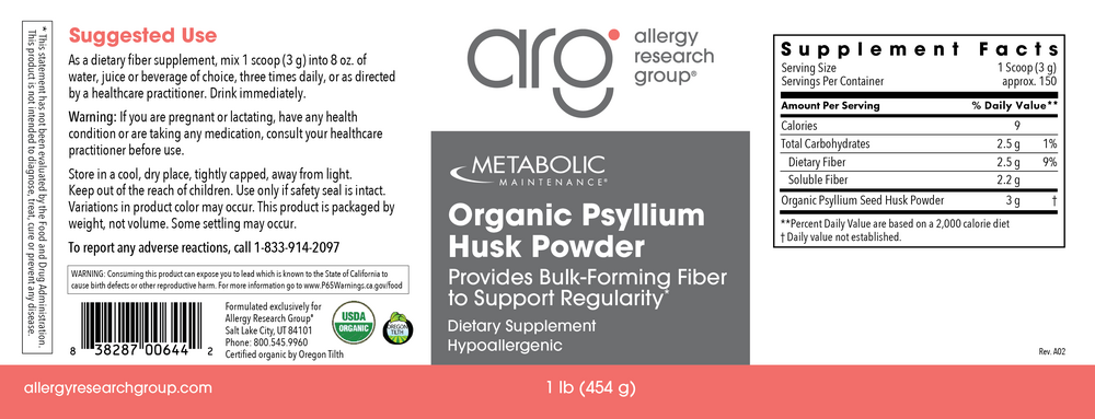 Product image for Psyllium Husk Powder.