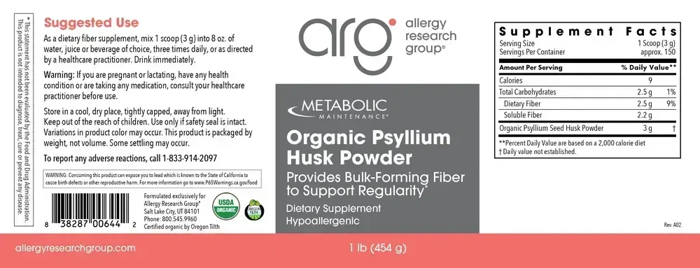 Product image for Psyllium Husk Powder.