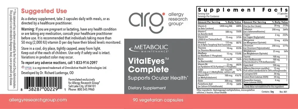 Product image for Vital Eyes Complete.